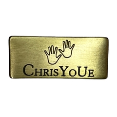 Metal - Placa Metal com garra medida de 1,5x3,5 - Grazy Etiquetas