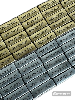 Placa Metal com Garra Medida 1x3 Personalizada - Grazy Etiquetas