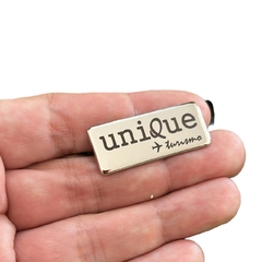 Placa Metal com Garra Medida 1x3 Personalizada