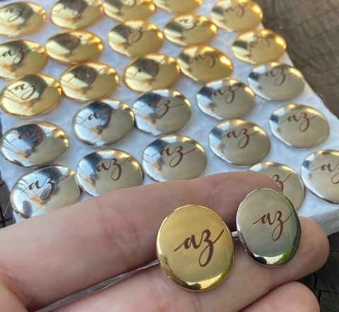 Placa metal 2cm abaloada com verniz cataforético - comprar online