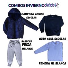 MEGA COMBO ESCOLAR + CAMPERA ABRIGO