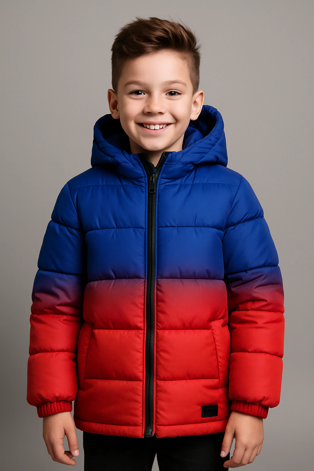 Campera Degrade Azul/Rojo