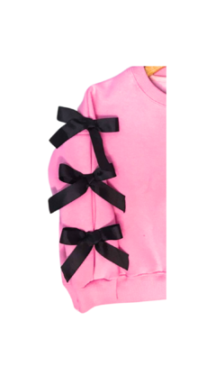 33905 Buzo Rosa Con Moños - URBANITO