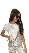 Remera comb. a print plata - comprar online