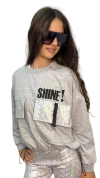 Buzo Rustico SHINE Combinado Foil Plata