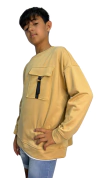 MAXIBUZO RUSTICO BEIGE C/BOLSILLO - comprar online