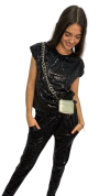 Conjunto Comb. Animal Print Negro