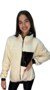 CAMPERA CORDERITO MANTECA C/BOLS N (UNISEX) - comprar online