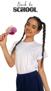 Remera Manga Corta Blanca Colegial Nena - comprar online