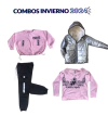 MEGA COMBO DE INVIERNO + BUZO ROSA + CAMPERA DE ABRIGO PLATEADA