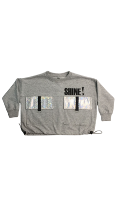 32954 Buzo Rustico SHINE Combinado Foil Plata - comprar online