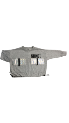 32954 Buzo Rustico SHINE Combinado Foil Plata en internet