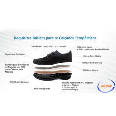 Sapato Terapêutico - Masculino Franco Par 7033 - Sanatek