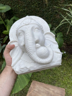 Escultura Ganesha 30cm - Fortuna Prosperidade - Marmorite na internet