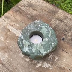 Quartzo Verde Bruto - Porta velas - loja online
