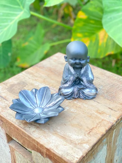 Buda Respeito - Marmorite (16cm) + Lótus - comprar online