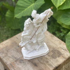 São Jorge Mármore - Altíssima Qualidade (27cm) - Zenz Arts