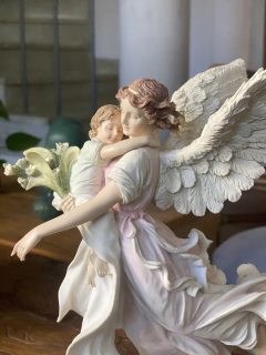Anjo da Guarda Com Criança Veronese (Pintado à mão) - loja online