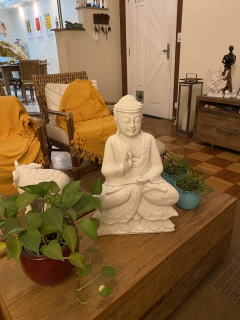 Estatua Buda Vitarka Mudra (G) - Marmorite (53cm) - loja online