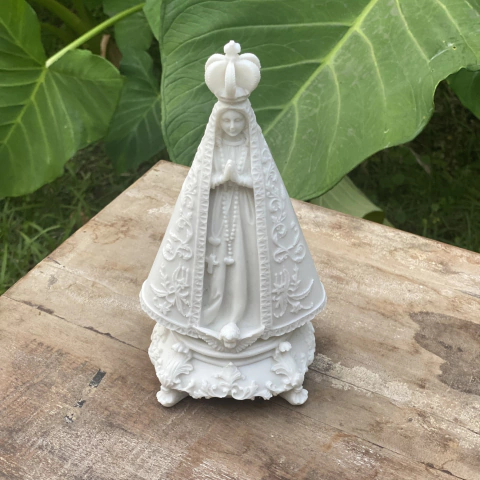 Escultura Nossa Senhora Aparecida - Marmorite (18cm)