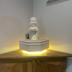 Fonte de Água Buda Cantonera - Marmorite (50cm)