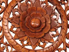 Mandala Madeira Parede - 100cm Bali na internet
