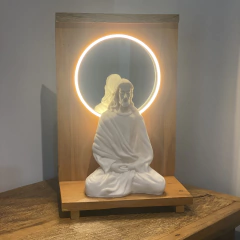 Escultura Jesus Mármore + Oratório - (38cm)