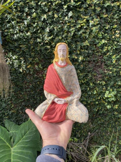Jesus Meditando Gesso (19cm)(ATÉ 10 ÚTEIS DIAS PARA PRODUZIR) - comprar online