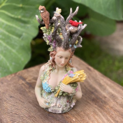 Estátua Deusa Gaia "Mãe-Terra" - Resina (25cm)