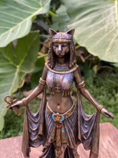 Imagem do Escultura Egípcia - "Deusa Gata - Bastet" (26cm)