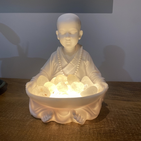 Luminária Buda Mármore Bacia (23cm)