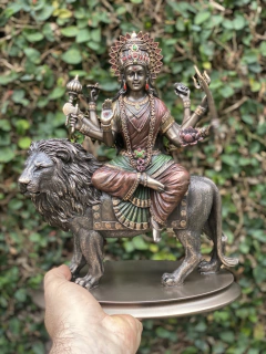 Escultura Durga Leão Meditação - Veronese (26cm) - Zenz Arts