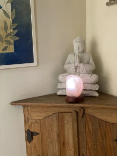 Luz Quartzo Rosa Bruto 