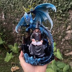 Mago Merlin e Dragão - (Resina Altíssima Qualidade) - loja online