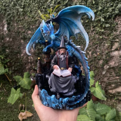 Mago Merlin e Dragão - (Resina Altíssima Qualidade) - loja online