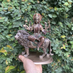 Escultura Durga Leão Meditação - Veronese (26cm) - comprar online