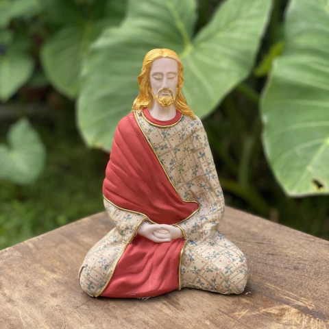 Jesus Meditando Gesso (19cm)(ATÉ 10 ÚTEIS DIAS PARA PRODUZIR)