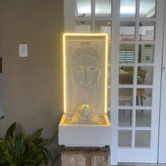 FONTE ROSTO BUDA COM LED | MARMORITE Bi-Volt - Zenz Arts