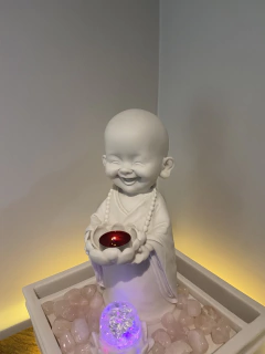 Imagem do Fonte de Água Buda Cantonera - Marmorite (50cm)