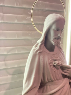 Fonte Água Sagrado Coração de Jesus - Marmorite (62cm) na internet