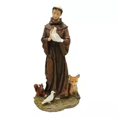 Escultura São Francisco de Assis - Resina Veronese (30cm) - Zenz Arts