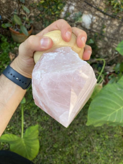 Luminária Ponta Quartzo Rosa Qualidade A - 15 à 17cm - Zenz Arts