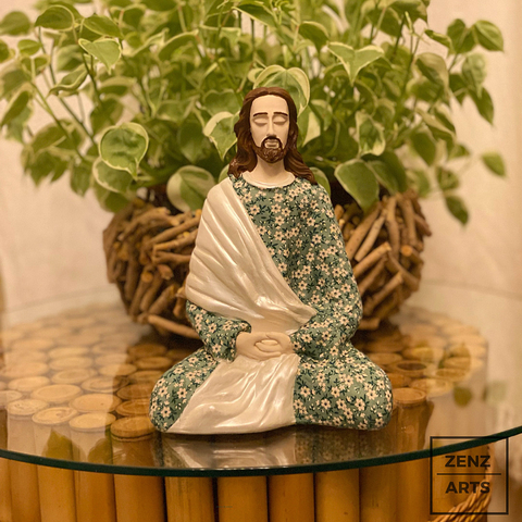Jesus Meditando Gesso (19cm)(ATÉ 10 ÚTEIS DIAS PARA PRODUZIR)