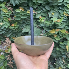 Incensário de Cerâmica Cumbuca Oval - Artesanal - comprar online