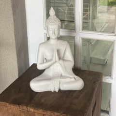 Escultura Buda Oração/Gassho - Marmorite (35cm) - Zenz Arts