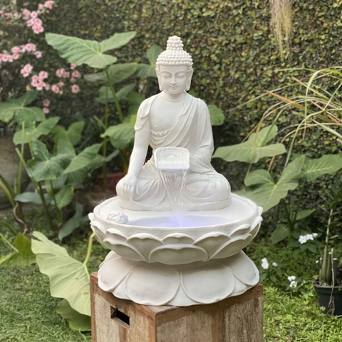 Fonte de Buda Tibetano Pedra Marmorite (69cm) - comprar online
