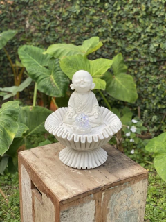 Fonte Buda Sorridente de Água Sanfonada - Marmorite - loja online