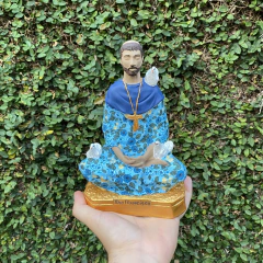 Escultura São Francisco de Assis Meditando 19cm na internet
