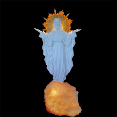 Escultura/Luminária Jesus Divino - Mármore - Zenz Arts