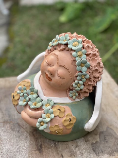 Escultura Anjo Cerâmica - Feito 100% à mão - comprar online